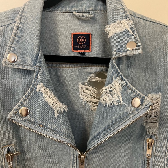 Denim moto jacket - Picture 6 of 8